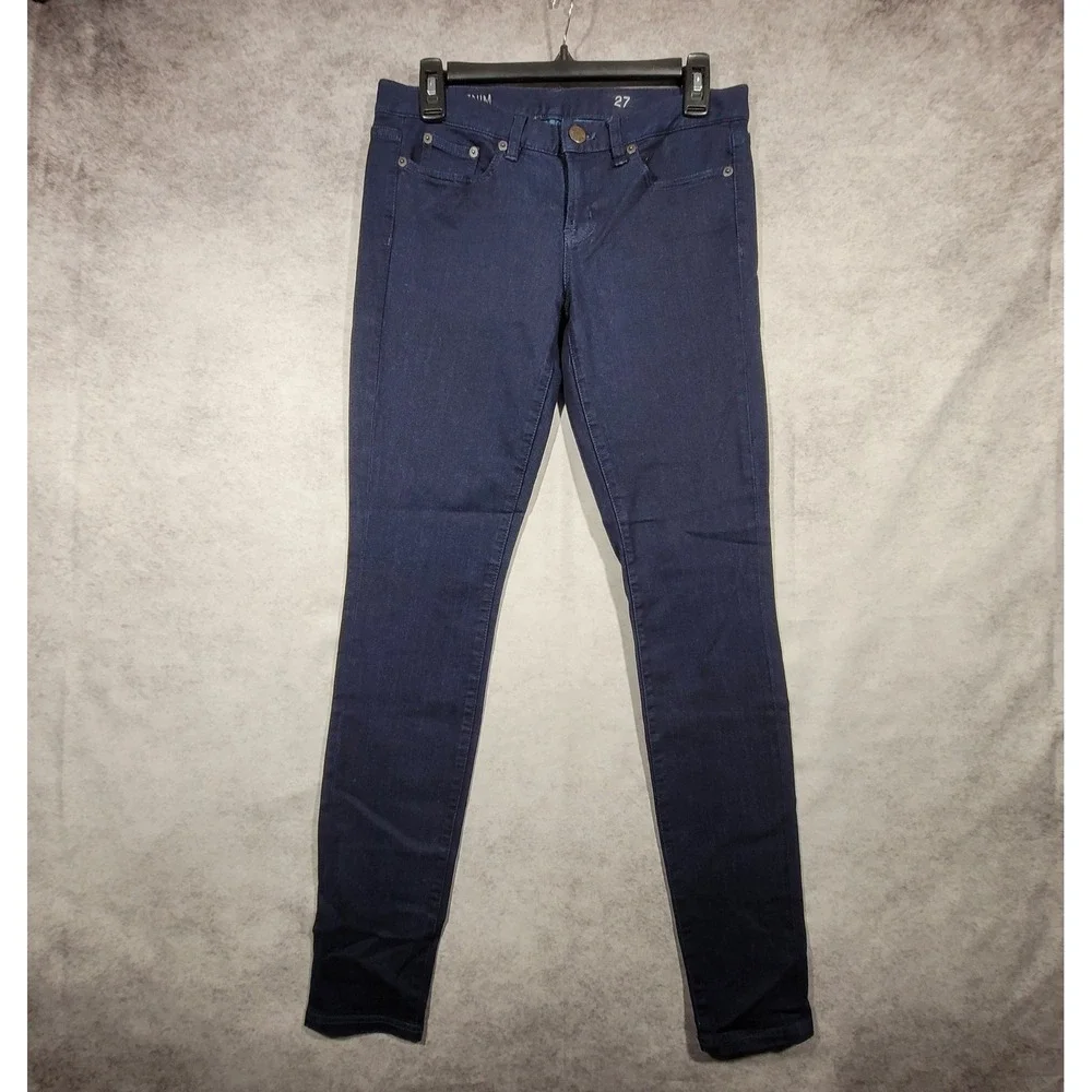 J Crew Leggy Denim‎ Jeans Womens 27 Dark Wash Super Stretch 30x31 NWT